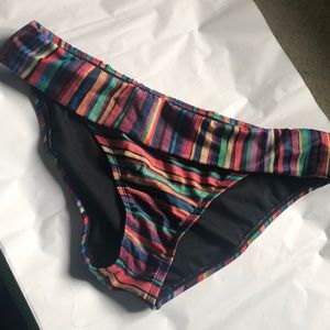 Ana striped bikini bottoms